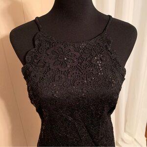A. Byer Black Lace Mini Dress